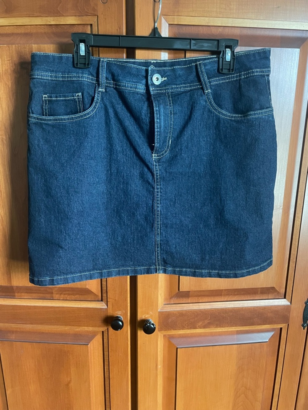 St. John's Bay Dark Blue Denim Mini Skort